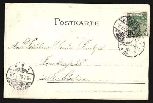 Lithographie Offenburg, Ortspanorama, Wappen