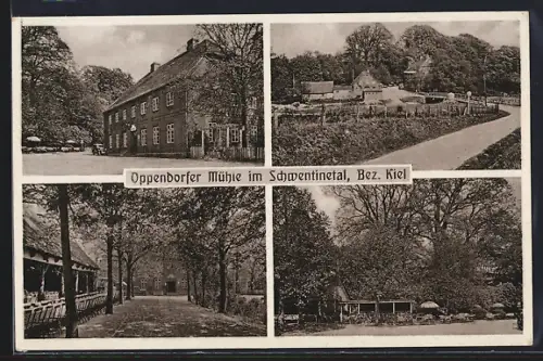 AK Schwentinetal /Kiel, Gasthaus Oppendorfer Mühle, Inh. Hugo Tode