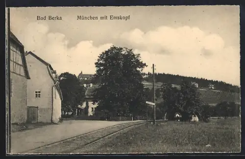 AK Bad Berka, Rittergut München mit Emskopf