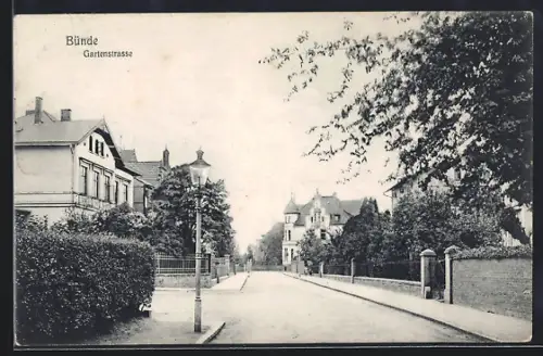 AK Bünde, Partie in der Gartenstrasse