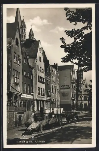 AK Köln a. Rh., Bier-Restaurant Rhein-Hotel