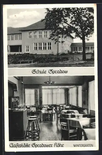 AK Bünde, Gaststätte Spadower Höhe, Inh. W. Witte, Schule Spradow