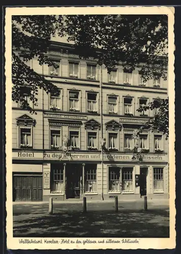 AK Kevelaer, Hotel zu den silbernen und goldenen Schlüsseln am Kapellenplatz 17-19, Inh. Gebr. Gruyters