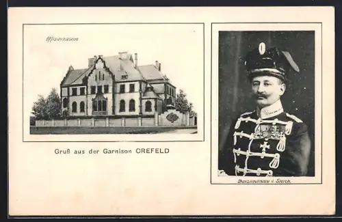 AK Crefeld, Garnison, Offizierskasino, Oberstleutnant v. Storch