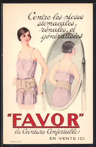 AK Favor la Ceinture Confortable, Gürtel gegen Blähungen, Reklame