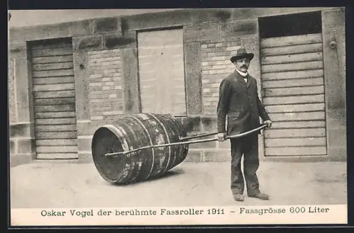 AK Oskar Vogel, Fassroller 1911, Expedition
