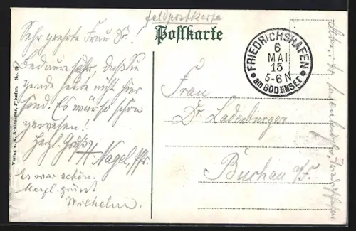 AK Rorschach, Ein Zeppelin über der Stadt