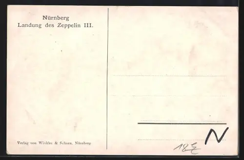 AK Nürnberg, Landung des Luftschiff Zeppelin III.