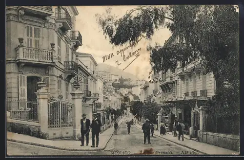 AK Monaco, La Rue Grimaldi