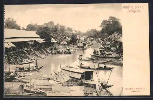 AK Bangkok, Khlong Scene, Leben am Fluss