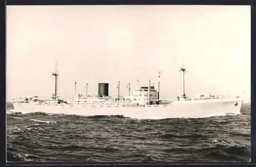 AK Handelsschiff M.S. Slamat in voller Fahrt