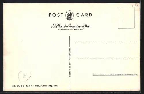 AK Handelsschiff SS Soestdyk in voller Fahrt