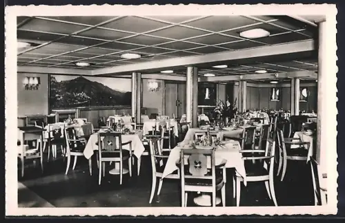 AK Passagierschiff De Grasse, Salle à manger, classe cabine