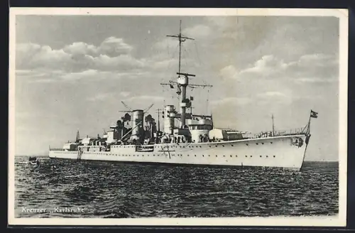 AK Kreuzer Karlsruhe der Kriegsmarine
