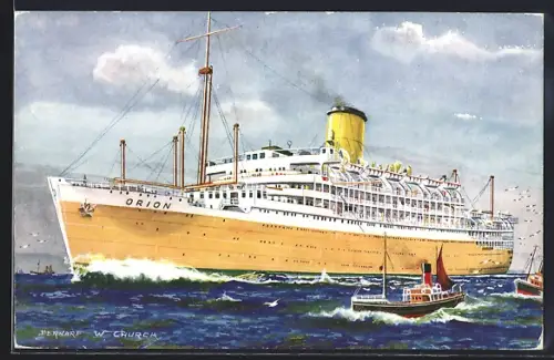 Künstler-AK Passagierschiff Orion der Orient Line