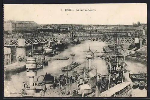 AK Brest, Le Port de Guerre, Kriegshafen