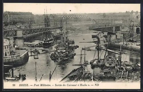 AK Brest, Cuirassé Hoche, Port Militaire, Kriegsschiff