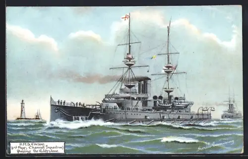 AK Kriegsschiff HMS Caesar auf See