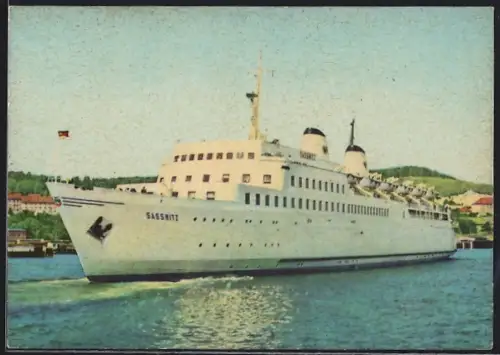 AK Fährschiff Sassnitz auf See