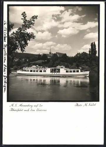 AK MS Arenenberg auf dem Rhein