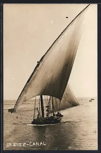 AK Segelboot im Suez-Canal