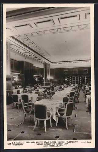 AK Passagierschiff Queen Elizabeth, Main Restaurant