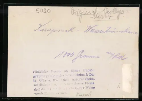 Fotografie Heiss & Co., Cöln, Ansicht Knapsack, Partie in der Wasserturmstrasse