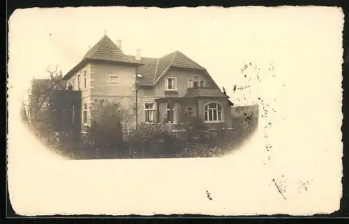 Foto-AK Einbeck, Gebäude mit Garten
