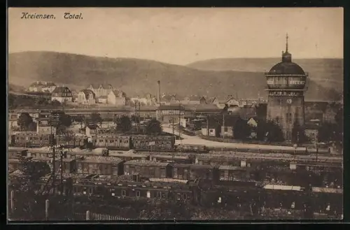 AK Kreiensen, Am Bahnhof mit Wasserturm