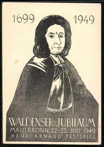 AK Maulbronn, Waldenser-Jubiläum 1949, Henri Arnaud-Festspiel