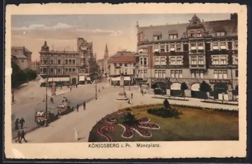 AK Königsberg i. Pr., Münzplatz