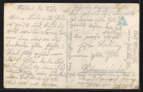 AK Gerdauen, Durch die Beschiessung 1914 zerstörte Häuser