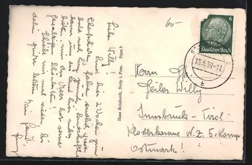 AK Stolpmünde, Fischreihafen, Fischkutter am Kai