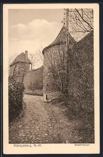 AK Königsberg /N.-M., Stadtmauer