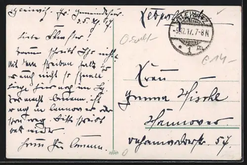 AK Gleiwitz, Wilhelmstrasse mit Geschäften