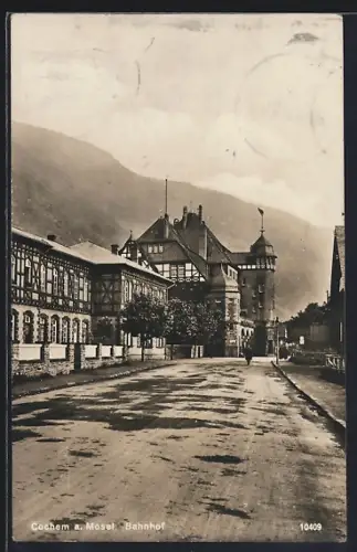 AK Cochem /Mosel, Blick zum Bahnhof