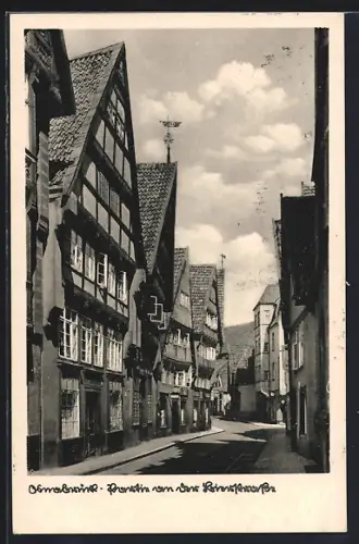 AK Osnabrück, Fachwerkhäuser an der Bismarckstrasse