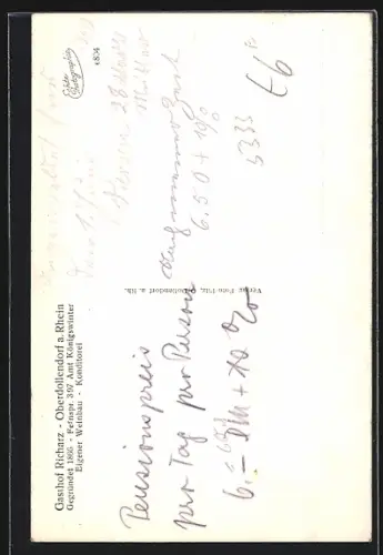 AK Oberdollendorf a. Rhein, Gasthof Richarz