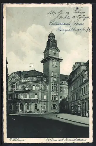AK Völklingen, Rathaus mit Friedrichstrasse