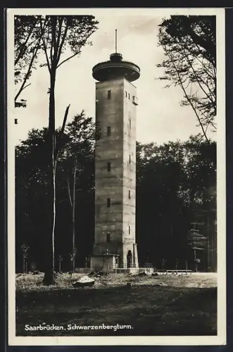AK Saarbrücken, Blick zum Schwarzenbergturm