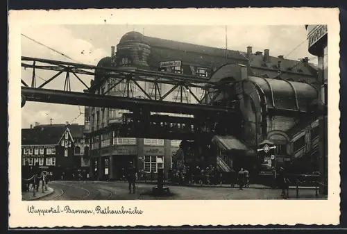AK Wuppertal-Barmen, Schwebebahn Altermarkt
