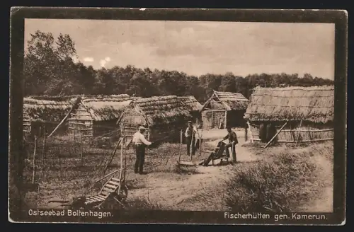AK Boltenhagen, Fischerhütten gen. Kamerun