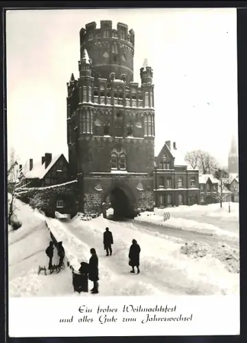 AK Stendal, Blick aufs Unglinger Tor im Schnee