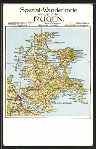 AK Rügen, Spezial-Wanderkarte der Insel