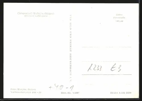 AK Sassnitz /Rügen, Kino Stubnitz-Lichtspiele