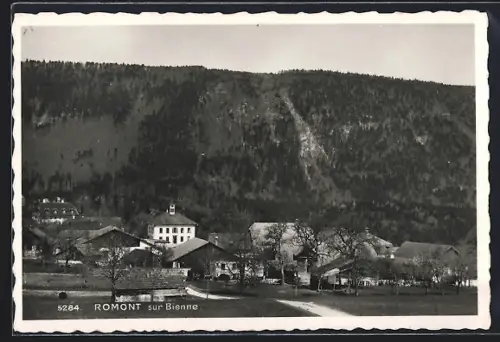 AK Romont /BE, Ortspartie mit Bözingenberg