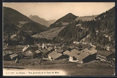 AK Le Sepey, Vue generale et la Dent du Midi