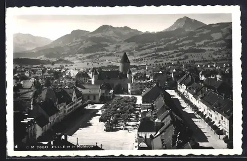AK Bulle, Blick in den Ort mit Moléson