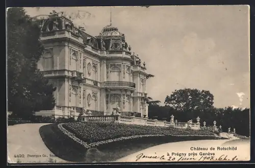 AK Prégny près Genève, Chateau de Rotschild
