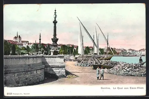 AK Genève, Le Quai aux Eaux-Vives